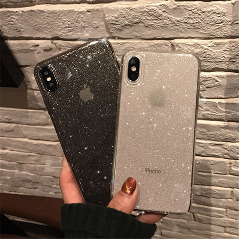 Shining Glitter Powder Black Phone Case For iPhone 11 Pro