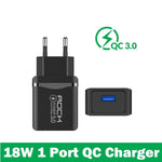 QC 3.0 3A 3 USB Phone Charger Fast Charging For iPhone