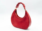 Red Suede & Leather D bag